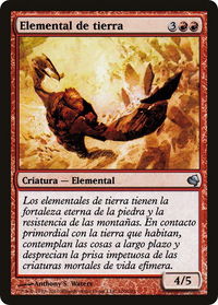 Earth Elemental (Spanish) - "Elemental de tierra" - Magic Encyclopedia 2011 (Salvat) (PS11) #100 - Uncommon Magic: The Gathering Trading Card
