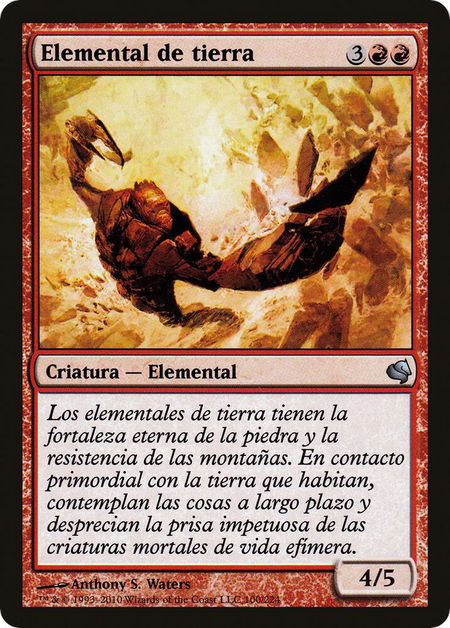 Earth Elemental (Spanish) - "Elemental de tierra" - Magic Encyclopedia 2011 (Salvat) Magic: The Gathering trading card