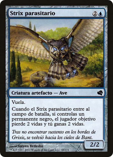 Parasitic Strix (Spanish) - "Strix parasitario" - Magic Encyclopedia 2011 (Salvat) Magic: The Gathering trading card