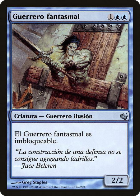 Phantom Warrior (Spanish) - "Guerrero fantasmal" - Magic Encyclopedia 2011 (Salvat) Magic: The Gathering trading card