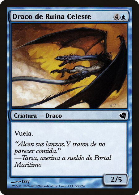 Sky Ruin Drake (Spanish) - "Draco de Ruina Celeste" - Magic Encyclopedia 2011 (Salvat) Magic: The Gathering trading card