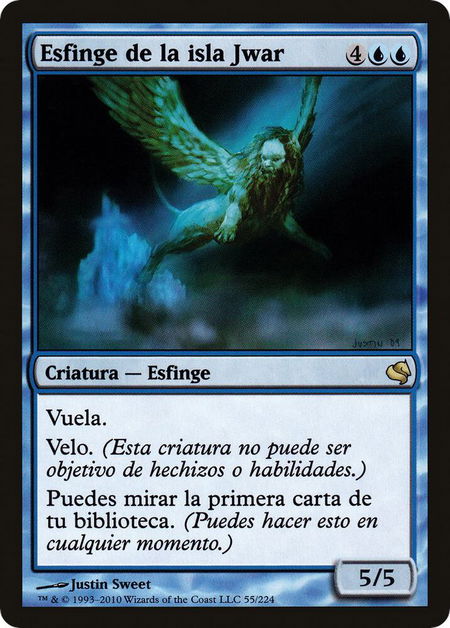 Sphinx of Jwar Isle (Spanish) - "Esfinge de la isla Jwar" - Magic Encyclopedia 2011 (Salvat) Magic: The Gathering trading card