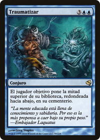 Traumatize (Spanish) - "Traumatizar" - Magic Encyclopedia 2011 (Salvat) (PS11) #58 - Rare Magic: The Gathering Trading Card