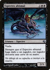 Abyssal Specter (Spanish) - "Espectro abismal" - Magic Encyclopedia 2011 (Salvat) (PS11) #60 - Uncommon Magic: The Gathering Trading Card