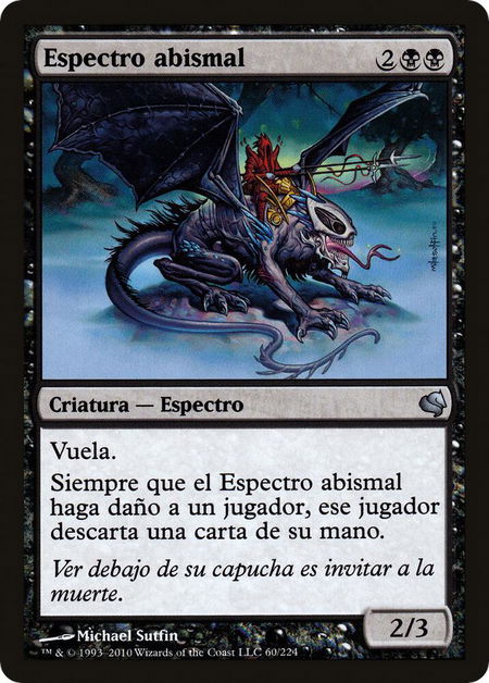 Abyssal Specter (Spanish) - "Espectro abismal" trading card from Magic Encyclopedia 2011 (Salvat) Abyssal Specter (Spanish) - "Espectro abismal" - Magic Encyclopedia 2011 (Salvat) Magic: The Gathering trading card