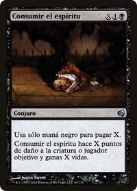 Consume Spirit (Spanish) - "Consumir el espiritu" - Magic Encyclopedia 2011 (Salvat) (PS11) #64 - Uncommon Magic: The Gathering Trading Card