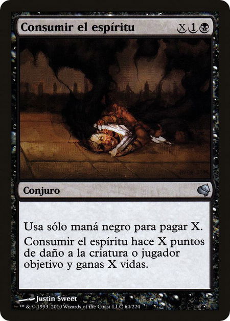 Consume Spirit (Spanish) - "Consumir el espiritu" - Magic Encyclopedia 2011 (Salvat) Magic: The Gathering trading card