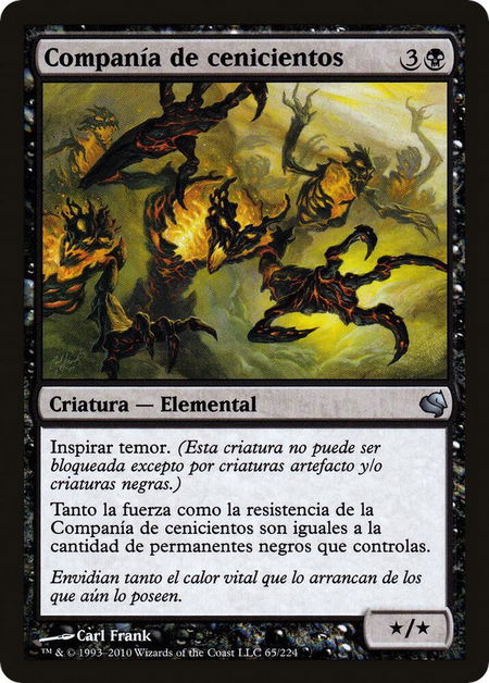 Crowd of Cinders (Spanish) - "Compania de cenicientos" - Magic Encyclopedia 2011 (Salvat) Magic: The Gathering trading card