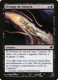 Essence Drain (Spanish) - "Drenaje de esencia" - Magic Encyclopedia 2011 (Salvat) (PS11) #68 - Common Magic: The Gathering Trading Card