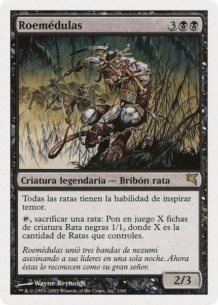 Marrow-Gnawer (Spanish) - "Roemedulas" trading card from Magic Encyclopedia 2005 (Salvat/Hachette) Marrow-Gnawer (Spanish) - "Roemedulas" - Magic Encyclopedia 2005 (Salvat/Hachette) Magic: The Gathering trading card