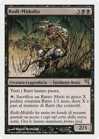 Marrow-Gnawer (Italian) - "Rodi-Midollo" - Magic Encyclopedia 2005 (Salvat/Hachette) (PSAL) #A1 - Rare Magic: The Gathering Trading Card