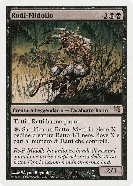 Marrow-Gnawer (Italian) - "Rodi-Midollo" - Magic Encyclopedia 2005 (Salvat/Hachette) Magic: The Gathering trading card