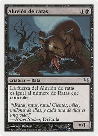Swarm of Rats (Spanish) - "Aluvion de ratas" (A2) - Magic Encyclopedia 2005 (Salvat/Hachette) (PSAL) #A2 - Uncommon Magic: The Gathering Trading Card