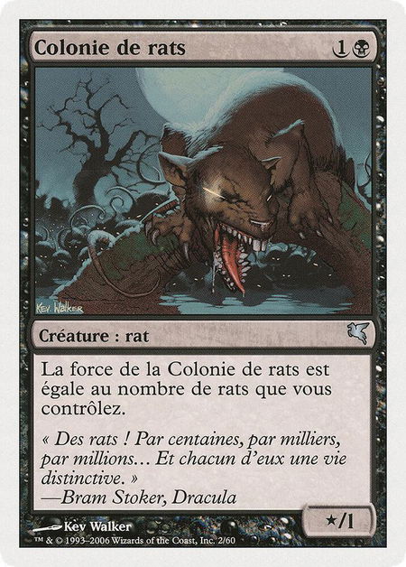 Swarm of Rats (French) - "Colonie de rats" (A2) - Magic Encyclopedia 2005 (Salvat/Hachette) Magic: The Gathering trading card