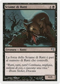 Swarm of Rats (Italian) - "Sciame di rats" (A2) - Magic Encyclopedia 2005 (Salvat/Hachette) (PSAL) #A2 - Uncommon Magic: The Gathering Trading Card
