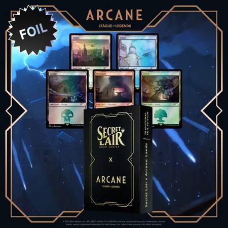 Secret Lair Drop: Secret Lair x Arcane: Lands - Traditional Foil Edition - Secret Lair Drop Series Magic: The Gathering trading card