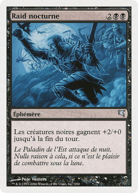 Nocturnal Raid (French) - "Raid nocturne" - Magic Encyclopedia 2005 (Salvat/Hachette) Magic: The Gathering trading card
