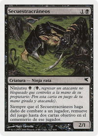 Skullsnatcher (Spanish) - "Secuestracraneos" (A4) - Magic Encyclopedia 2005 (Salvat/Hachette) (PSAL) #A4 - Common Magic: The Gathering Trading Card