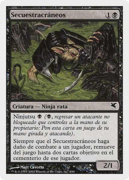 Skullsnatcher (Spanish) - "Secuestracraneos" (A4) trading card from Magic Encyclopedia 2005 (Salvat/Hachette) Skullsnatcher (Spanish) - "Secuestracraneos" (A4) - Magic Encyclopedia 2005 (Salvat/Hachette) Magic: The Gathering trading card
