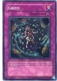 Greed trading card from Dark Revelation Volume 3 Greed - Dark Revelation Volume 3 YuGiOh trading card