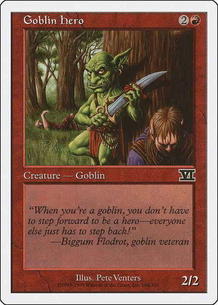 Goblin Hero - Classic Sixth Edition Magic: The Gathering trading card