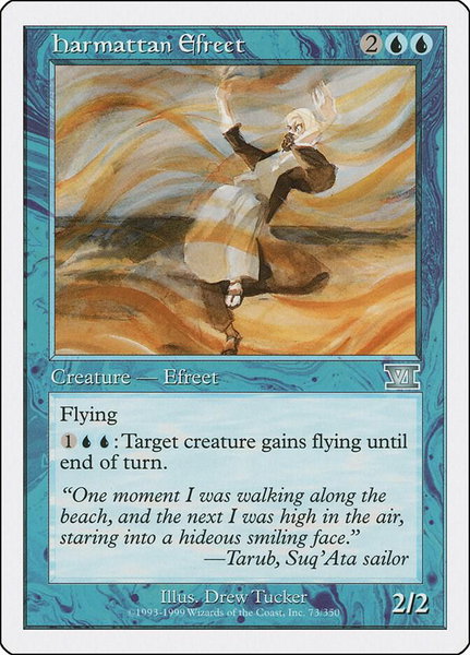 Harmattan Efreet trading card from Classic Sixth Edition Harmattan Efreet - Classic Sixth Edition Magic: The Gathering trading card