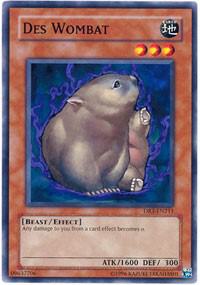 Des Wombat trading card from Dark Revelation Volume 3 Des Wombat - Dark Revelation Volume 3 YuGiOh trading card