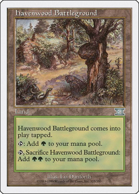 Havenwood Battleground - Classic Sixth Edition Magic: The Gathering trading card