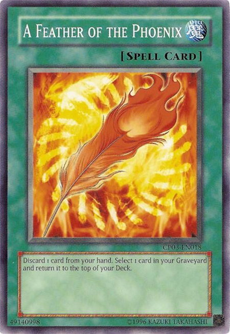 A Feather of the Phoenix - Champion Pack 3 YuGiOh trading card