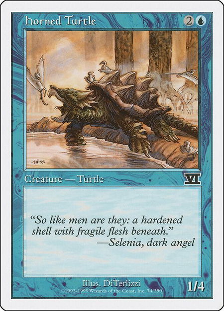 Horned Turtle - Classic Sixth Edition Magic: The Gathering trading card