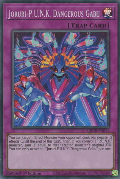 Joruri-P.U.N.K. Dangerous Gabu trading card from The Grand Creators Joruri-P.U.N.K. Dangerous Gabu - The Grand Creators YuGiOh trading card