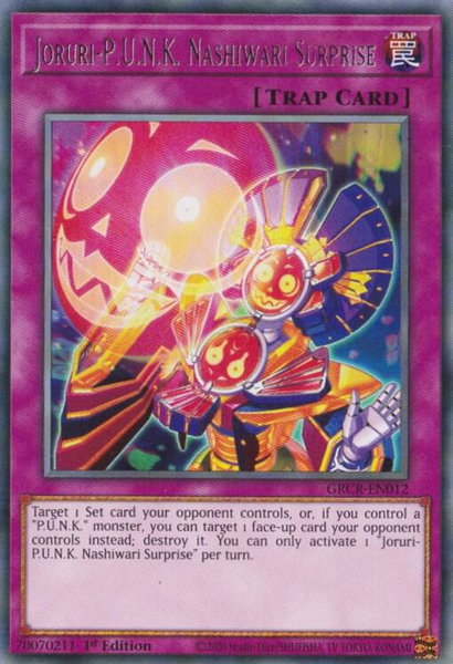 Joruri-P.U.N.K. Nashiwari Surprise trading card from The Grand Creators Joruri-P.U.N.K. Nashiwari Surprise - The Grand Creators YuGiOh trading card