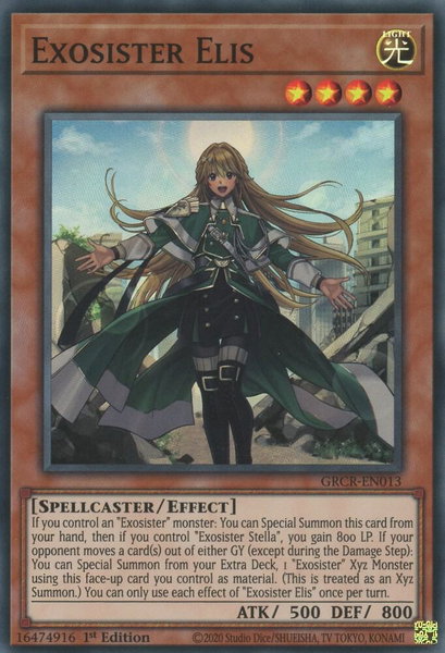 Exosister Elis trading card from The Grand Creators Exosister Elis - The Grand Creators YuGiOh trading card