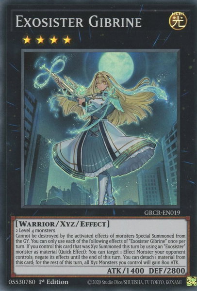 Exosister Gibrine trading card from The Grand Creators Exosister Gibrine - The Grand Creators YuGiOh trading card