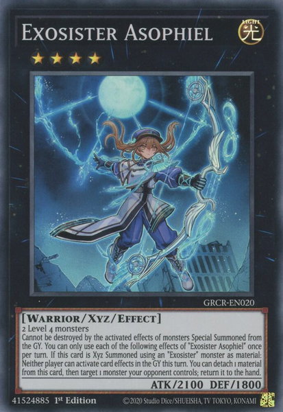 Exosister Asophiel trading card from The Grand Creators Exosister Asophiel - The Grand Creators YuGiOh trading card