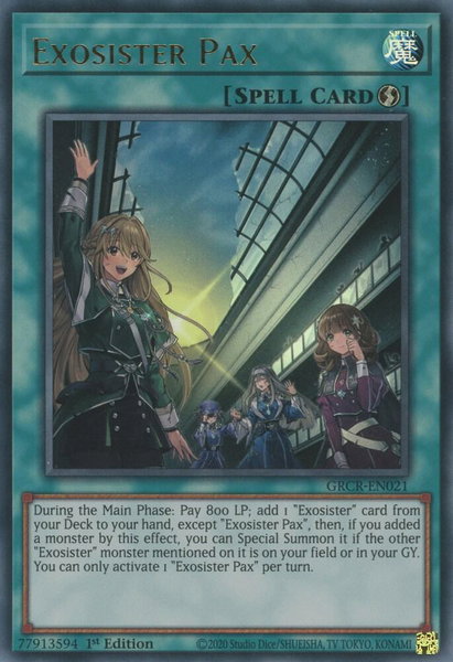 Exosister Pax trading card from The Grand Creators Exosister Pax - The Grand Creators YuGiOh trading card