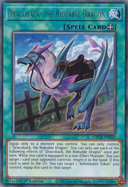 Dracoback, the Rideable Dragon trading card from The Grand Creators Dracoback, the Rideable Dragon - The Grand Creators YuGiOh trading card