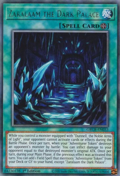 Zaralaam the Dark Palace trading card from The Grand Creators Zaralaam the Dark Palace - The Grand Creators YuGiOh trading card