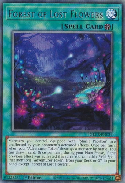 Forest of Lost Flowers trading card from The Grand Creators Forest of Lost Flowers - The Grand Creators YuGiOh trading card