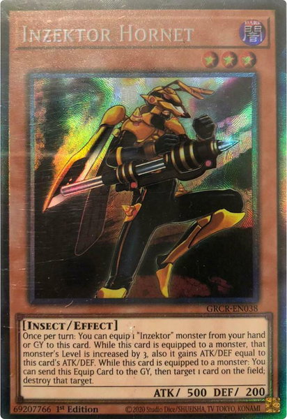 Inzektor Hornet (CR) trading card from The Grand Creators Inzektor Hornet (CR) - The Grand Creators YuGiOh trading card