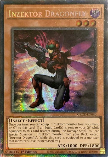 Inzektor Dragonfly (CR) trading card from The Grand Creators Inzektor Dragonfly (CR) - The Grand Creators YuGiOh trading card