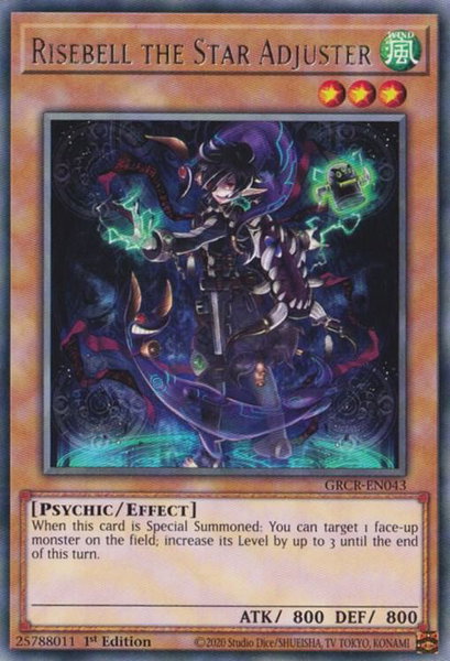 Risebell the Star Adjuster trading card from The Grand Creators Risebell the Star Adjuster - The Grand Creators YuGiOh trading card