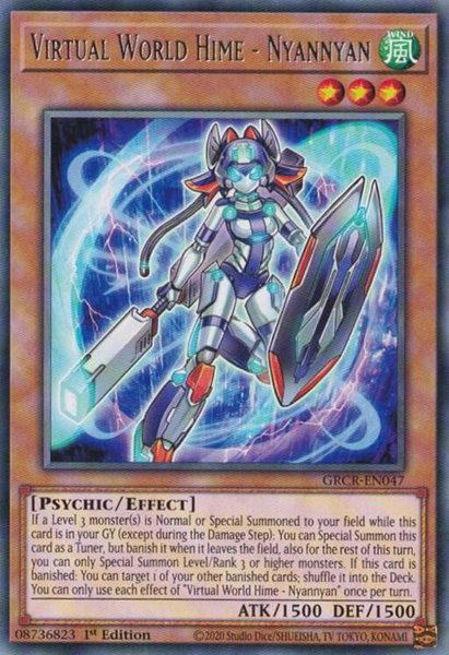 Virtual World Hime - Nyannyan trading card from The Grand Creators Virtual World Hime - Nyannyan - The Grand Creators YuGiOh trading card