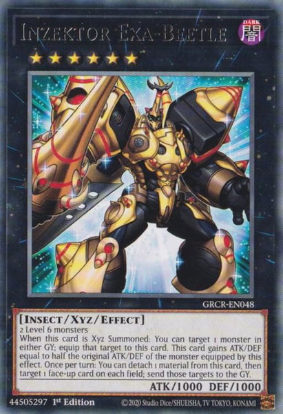 Inzektor Exa-Beetle - The Grand Creators YuGiOh trading card