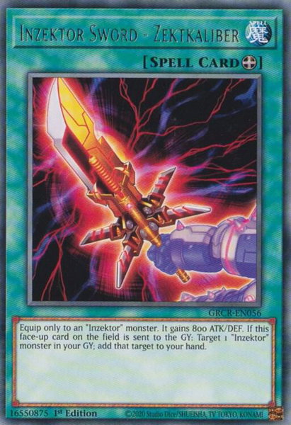 Inzektor Sword - Zektkaliber trading card from The Grand Creators Inzektor Sword - Zektkaliber - The Grand Creators YuGiOh trading card