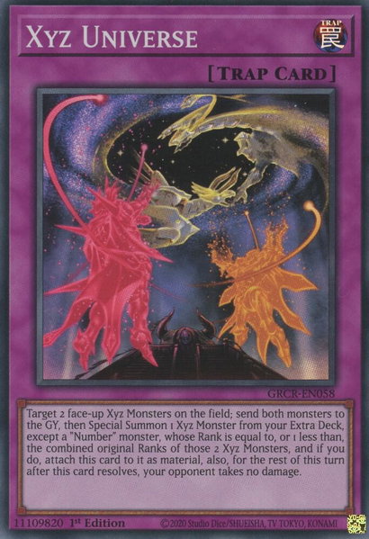 Xyz Universe trading card from The Grand Creators Xyz Universe - The Grand Creators YuGiOh trading card