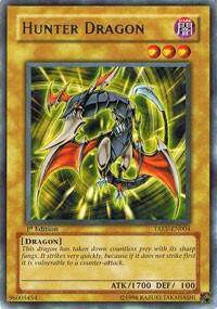 Hunter Dragon trading card from Tactical Evolution Hunter Dragon - Tactical Evolution YuGiOh trading card