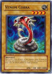 Venom Cobra trading card from Tactical Evolution Venom Cobra - Tactical Evolution YuGiOh trading card