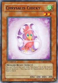 Chrysalis Chicky trading card from Tactical Evolution Chrysalis Chicky - Tactical Evolution YuGiOh trading card