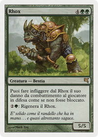 Rhox (Italian) - "Rhox" - Magic Encyclopedia 2005 (Salvat/Hachette) (PSAL) #K1 - Rare Magic: The Gathering Trading Card